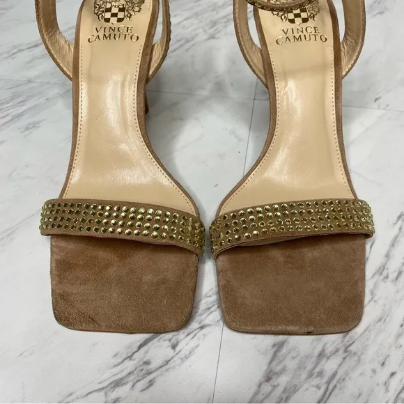 Vince Camuto Saprenda Light Brown Heeled Sandal 7 1/2 M
