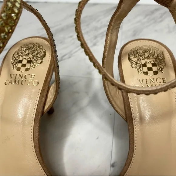 Vince Camuto Saprenda Light Brown Heeled Sandal 7 1/2 M