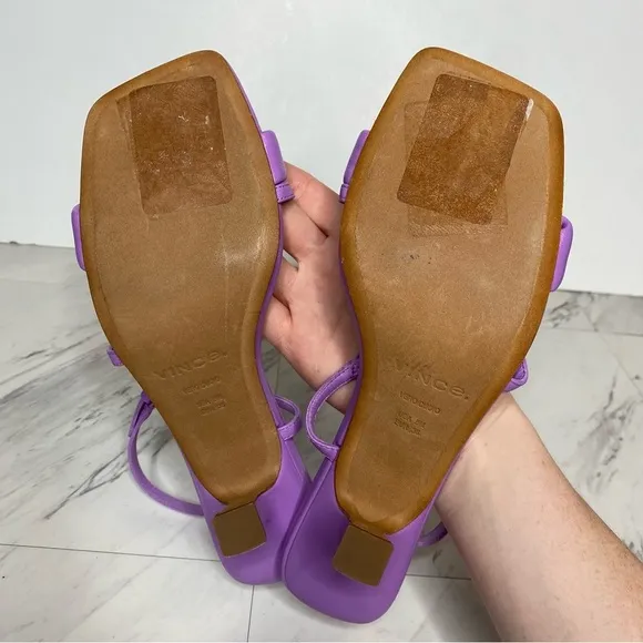 Vince Cottin Purple Square Toe Heeled Sandal 8M