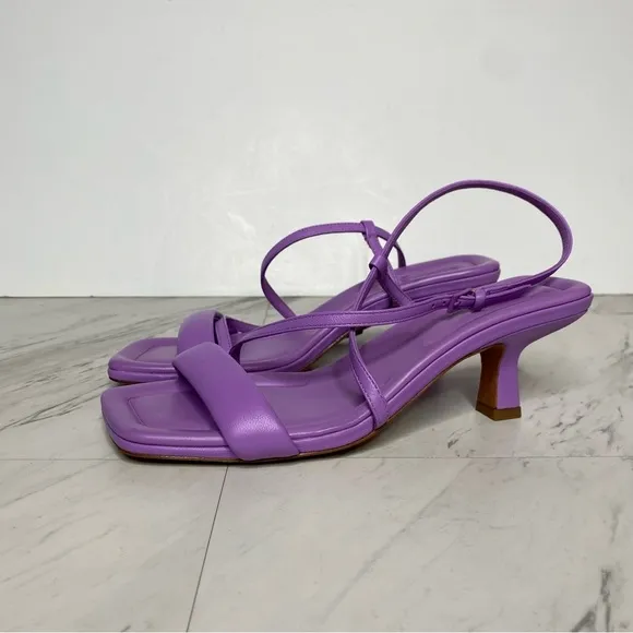Vince Cottin Purple Square Toe Heeled Sandal 8M