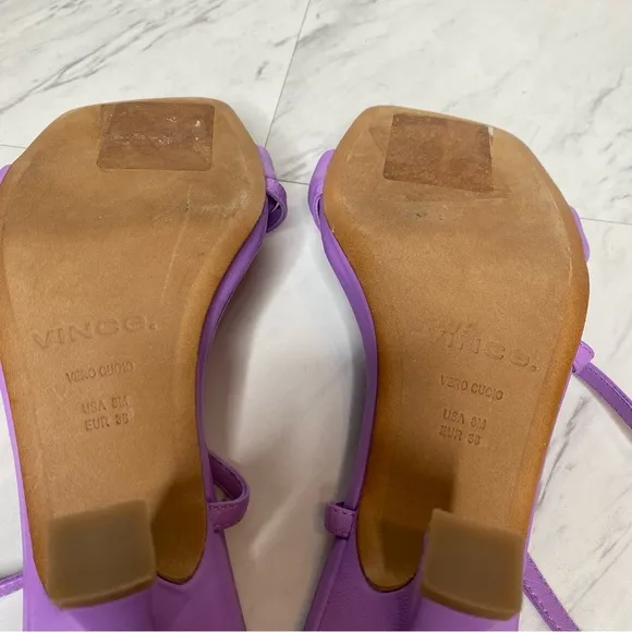 Vince Cottin Purple Square Toe Heeled Sandal 8M