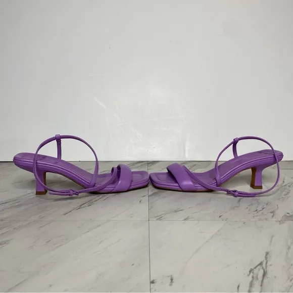 Vince Cottin Purple Square Toe Heeled Sandal 8M