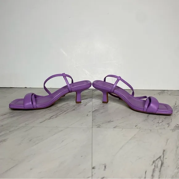 Vince Cottin Purple Square Toe Heeled Sandal 8M