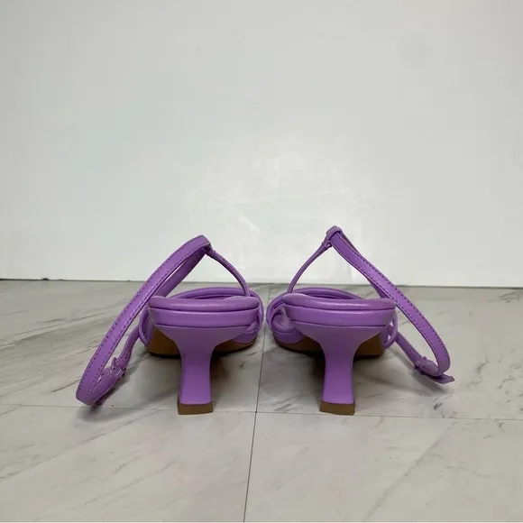 Vince Cottin Purple Square Toe Heeled Sandal 8M