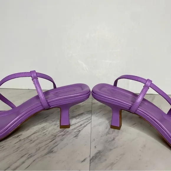 Vince Cottin Purple Square Toe Heeled Sandal 8M