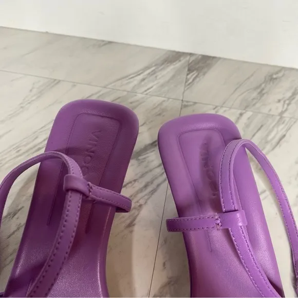 Vince Cottin Purple Square Toe Heeled Sandal 8M
