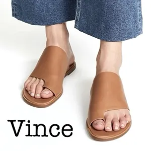 Vince Edris Tan Leather Sandals Size 8