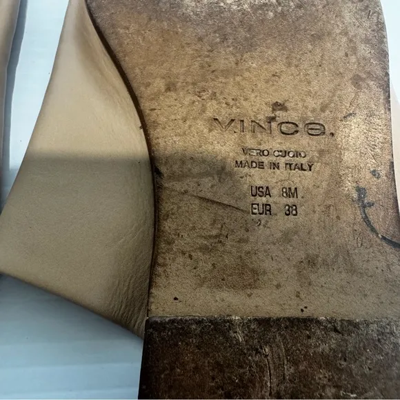 Vince Edris Tan Leather Sandals Size 8