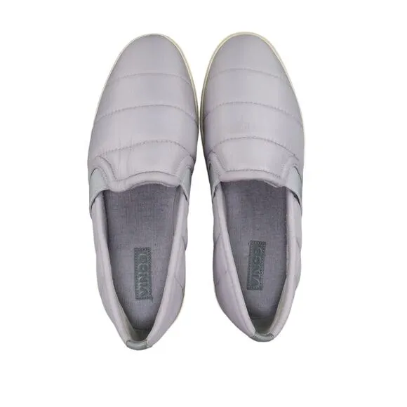 Vince Shoes Womens 9 Sneakers Slip On Casual Quilted Puffer Blair Comfort Grey