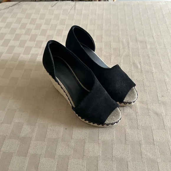 Vince Sonora Asymmetric Suede Espadrille Sandals