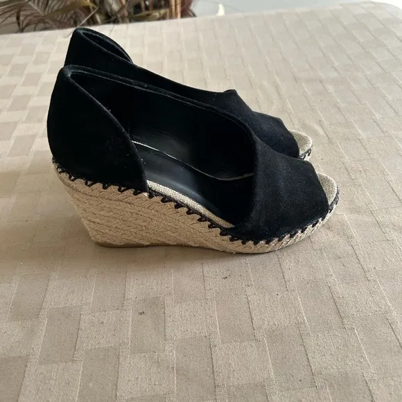 Vince Sonora Asymmetric Suede Espadrille Sandals