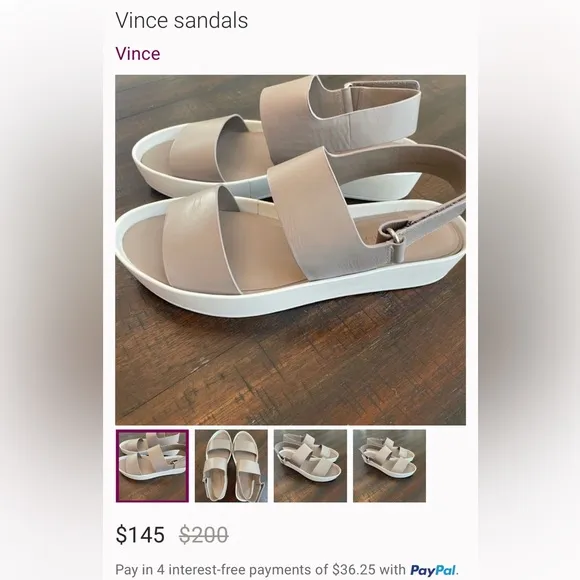 VINCE Tan Summer Sandals