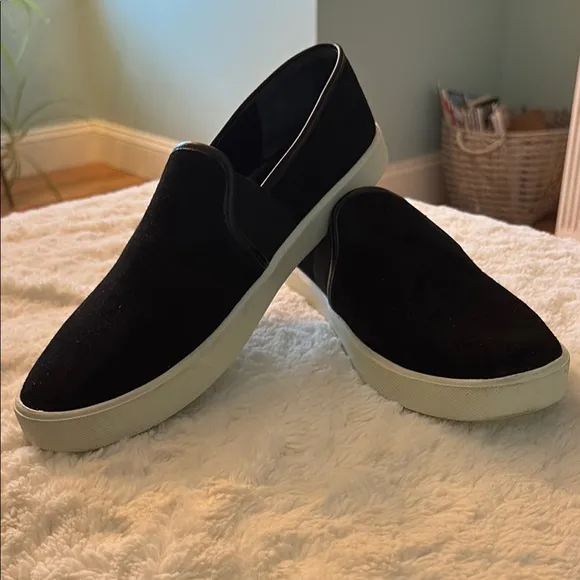Vince Women’s Black Suede Slip On Sneakers (10)