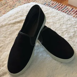 Vince Women’s Black Suede Slip On Sneakers (10)