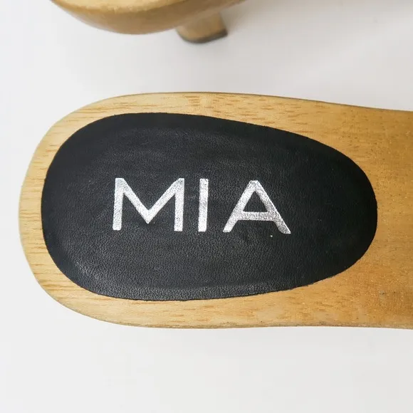 Vintage 90s MIA Wooden Heel Sandals