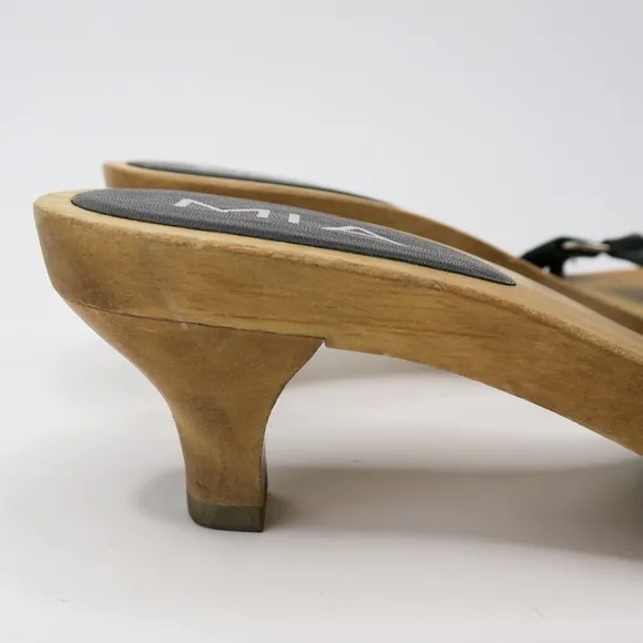 Vintage 90s MIA Wooden Heel Sandals
