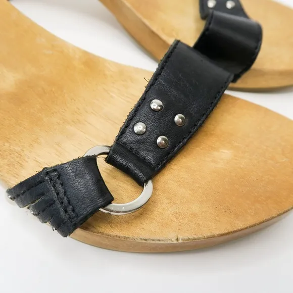 Vintage 90s MIA Wooden Heel Sandals