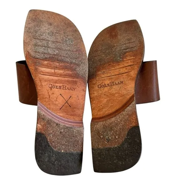 Vintage Cole Haan Country Women’s Brown Leather Toe Thong Boho Sandals 6.5B