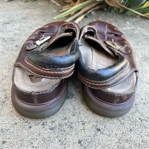 Vintage Dr. Martens Leather Closed Toe Fisherman Sandals Made in England MIE Y2K