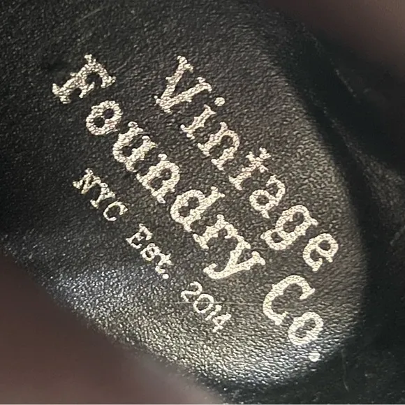 Vintage Foundry Co. Charmaine Burnished Suede Leather Buckle Moto Booties Black