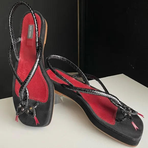 Vintage Marc Jacobs Italy Snake Python Sandals