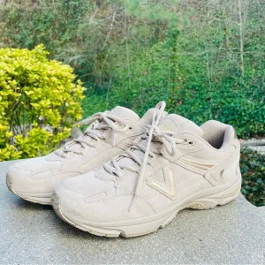 Vionic 23Walk 2.0 Men's Sneaker US 13 Suede Beige Walking Shoes Luxury EUC RARE