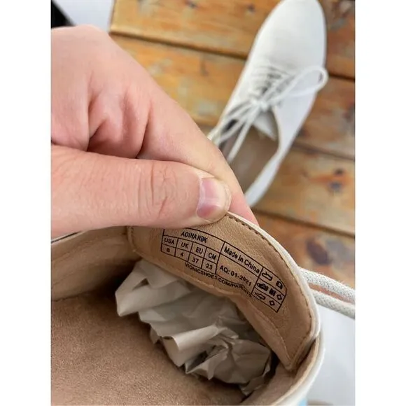 Vionic Adina Oxford Nubuck Gray Leather Lace Up Orthotic Shoes Women's 6