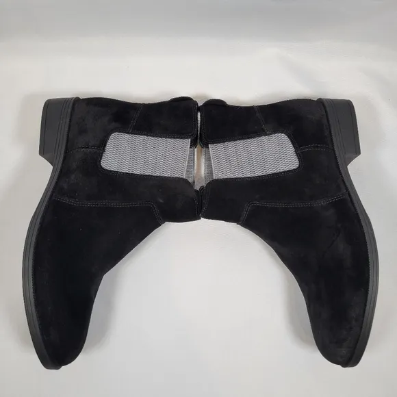 Vionic Alana Ankle Boots Women's 6.5 Black Suede Comfort Pull On Booties *Read*