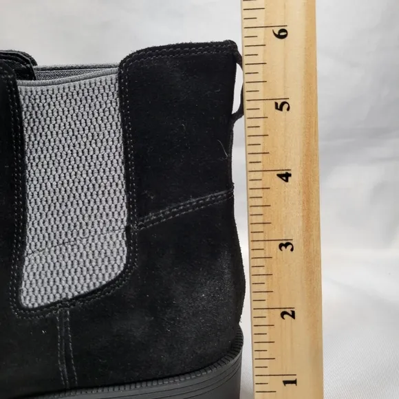 Vionic Alana Ankle Boots Women's 6.5 Black Suede Comfort Pull On Booties *Read*