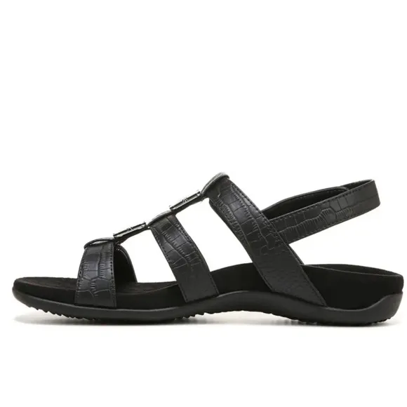 Vionic Amber Women’s Sandal in Black Sz 8