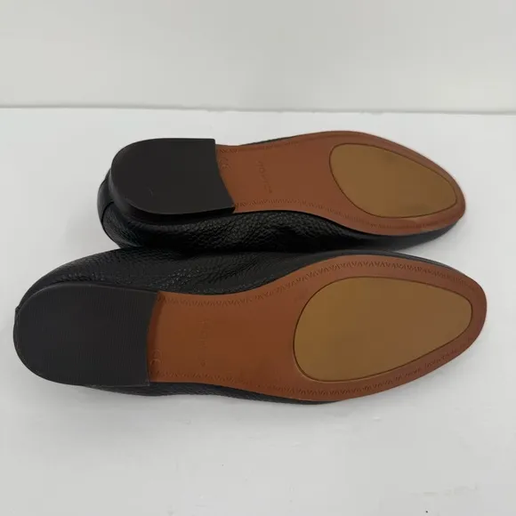 Vionic Amora Faux Fur Lining Leather Slip-on Loafer Flat Shoes in Black Size 11