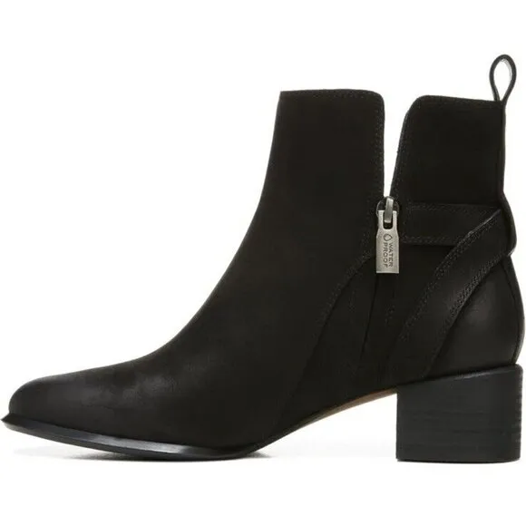 Vionic Ankle Boot Womens 9 Black Sienna Waterproof‎ NUBUCK  Arch Support New
