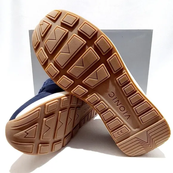 VIONIC BREILYN SNEAKER ORTHOTIC CASUAL SHOES NAVY BLUE SUEDE AND NYLON