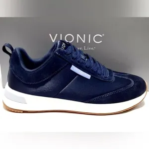 VIONIC BREILYN SNEAKER ORTHOTIC CASUAL SHOES NAVY BLUE SUEDE AND NYLON