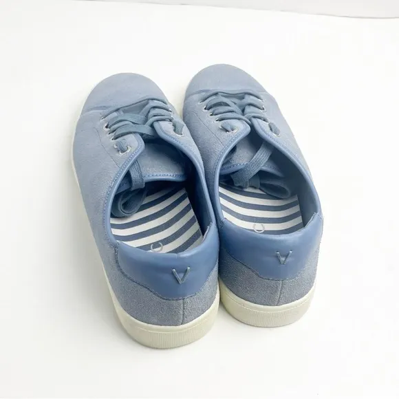 VIONIC Brinley Dusty Blue Suede Orthotic Lace Up Low Top Sneakers, Size 9