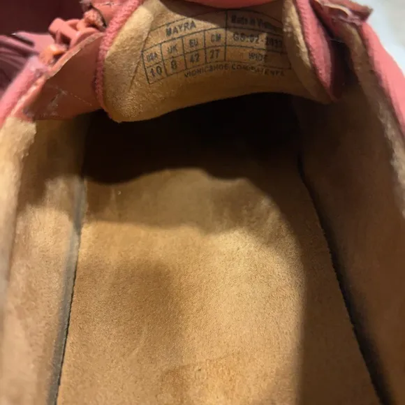 Vionic Coral Pink Suede &amp; Canvas Sneakers w/ Zip Detail - Women’s Size 10