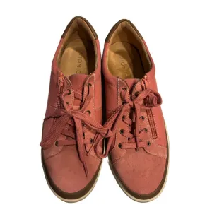 Vionic Coral Pink Suede &amp; Canvas Sneakers w/ Zip Detail - Women’s Size 10
