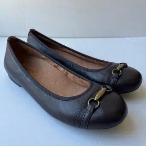 Vionic DELANIE FLAT ballet shoes in chocolate size 11