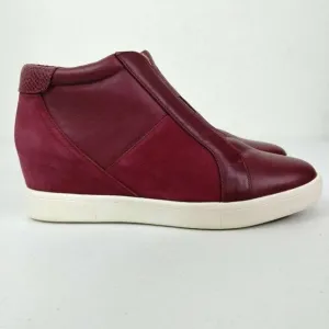 VIONIC Emery Hidden Heel Wedge Slip-On Leather Sneaker Women's Size 9.5 M