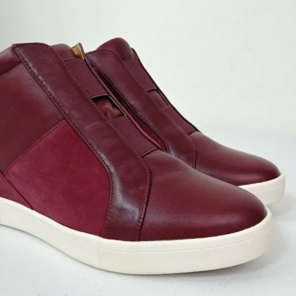 VIONIC Emery Hidden Heel Wedge Slip-On Leather Sneaker Women's Size 9.5 M
