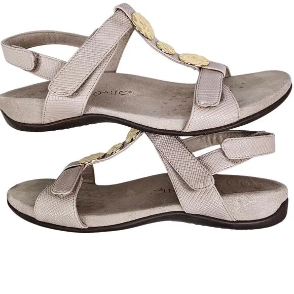 Vionic Farra Lizard Women's Sandals Pale Pink Size 9. 5