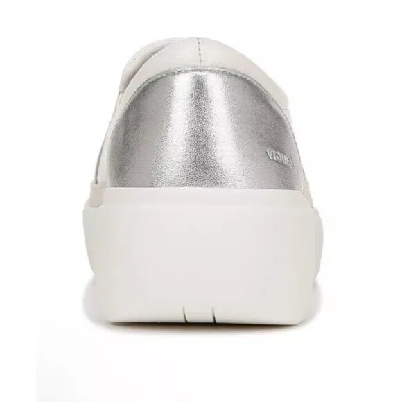 Vionic Kearny White Leather Sneaker Womens 11 Comfort Slip‎ On Shoe New