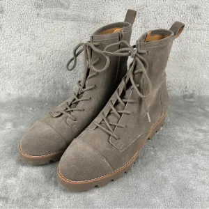 Vionic Lani II Lace-Up Boots Stone Suede - Size 7.5 - BD:08-2024 - Retail $170