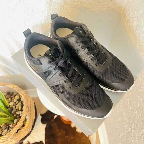 VIONIC Leyo Sneaker Orthotic Comfort Cushioned Tennis Shoes, Black, NWT