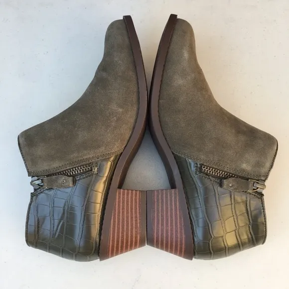 Vionic Marissa Ankle Boots Olive Green