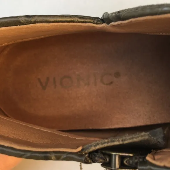 Vionic Marissa Ankle Boots Olive Green