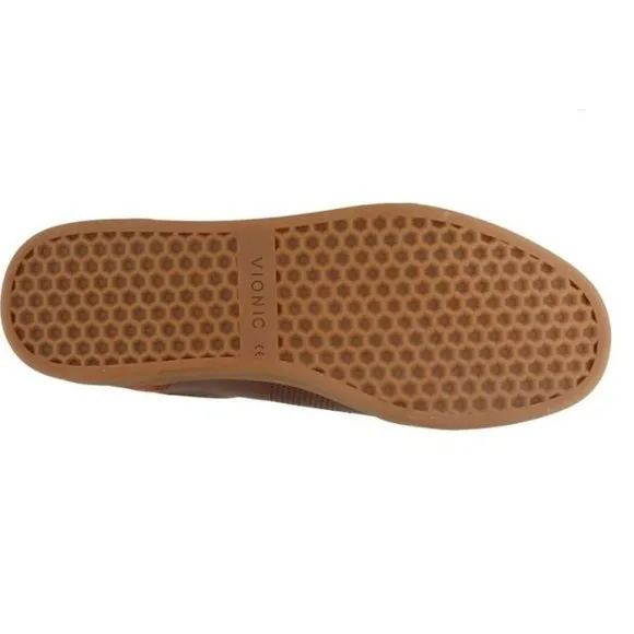 Vionic Men's Mott Brok Leather Orthotic Arch Support Walking Shoes Dark Brown 10