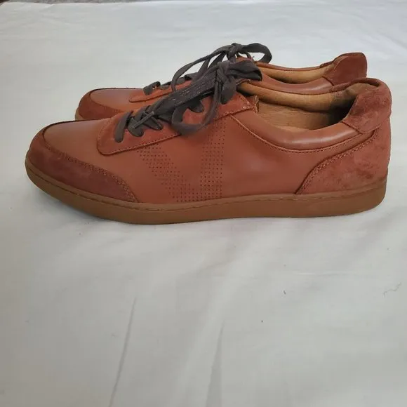 Vionic Men's Mott Brok Leather Orthotic Arch Support Walking Shoes Dark Brown 10