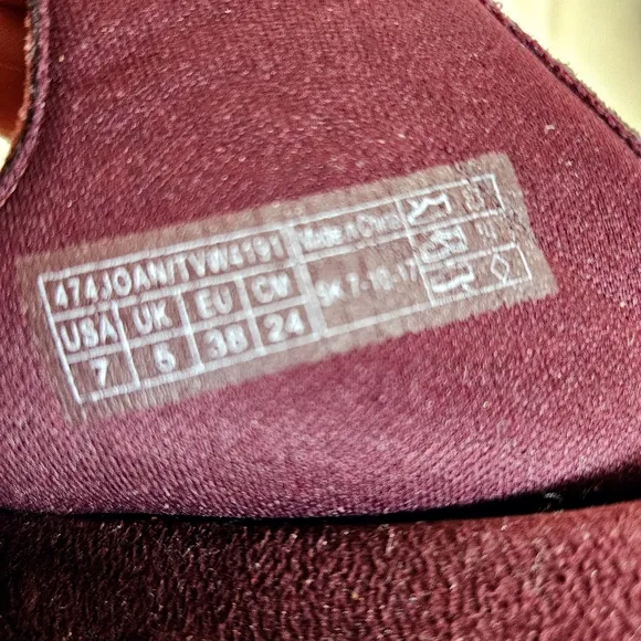 Vionic Mules Womens Size 7 Joan Burgundy Merlot  Suede Slip-On Shoes