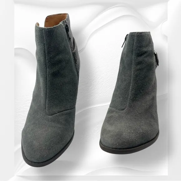 Vionic Naomi Suede Snake-Print Water-Resistant Boots Shadow Size 11 M TVW5613